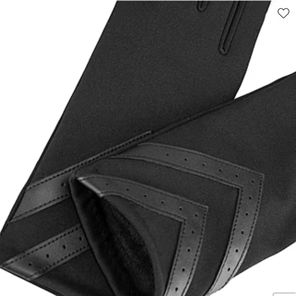 NWOT Isotoner Black Chevron Gloves - Picture 6 of 12